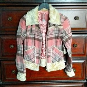 Guess plaid wool blend jacket